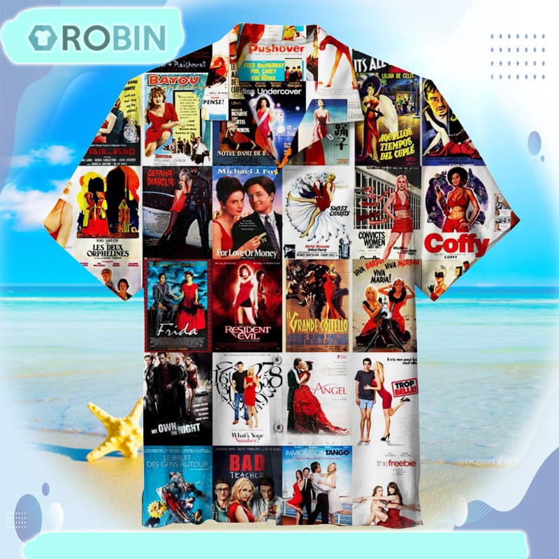 The Red Dress  Romance Unisex Hawaiian Shirt The Red Dress – Romance Unisex Hawaiian Shirt