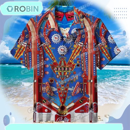 The Six Million Dollar Man Pinball Machine Unisex Hawaiian Shirt