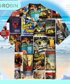 Thriller Movie Collage Unisex Hawaiian Shirt Thriller Movie Collage Unisex Hawaiian Shirt