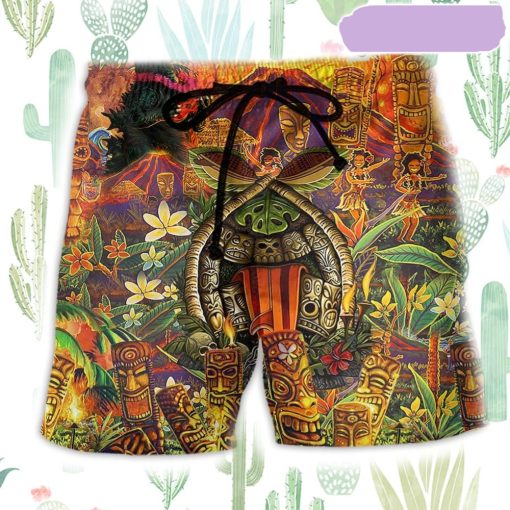 Tiki Wakaka Aloha Funny Beach Short, Gift for Holiday Summer