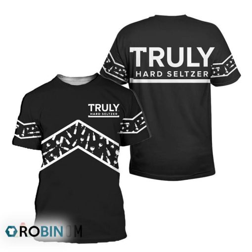 Truly Hard Seltzer Black Wine Pattern T-Shirt