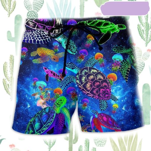 Turtle Amazing Sea Glowing Beach Short, Gift for Holiday Summer