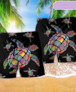 Turtle Hippie Love Ocean Beach Short, Gift for Holiday Summer