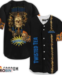 Twisted Tea Golden Skull And Pumpkin Baseball Jersey Shirt Style Twisted Tea Golden Skull And Pumpkin Baseball Jersey Shirt Style