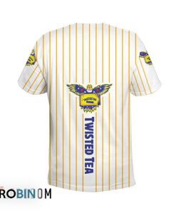 Twisted Tea White Vertical Striped 3D All Over Printed T-Shirt