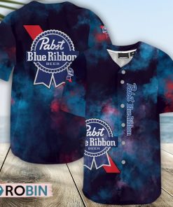 Unisex Galaxy Pabst Blue Ribbon Baseball Jersey Shirt Style PBR Jersey Unisex Galaxy Pabst Blue Ribbon Baseball Jersey Shirt Style PBR Jersey