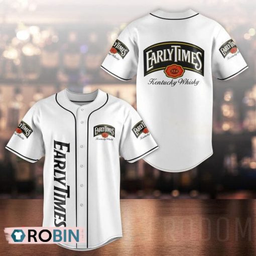 Unisex White Early Times Baseball Jersey Shirt Style