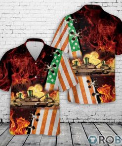 US Army M1 Abrams Tank, St Patrick’s Day Hawaiian Shirt US Army M1 Abrams Tank, St Patrick’s Day Hawaiian Shirt