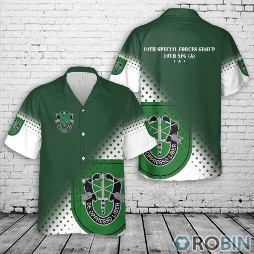 US Army 10th Special Forces Group (10th SFG), St Patrick’s Day Hawaiian Shirt