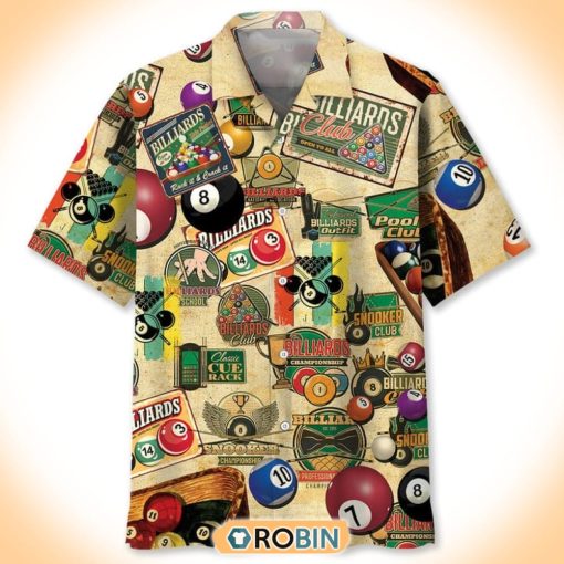Vintage Billiard Lovers Hawaiian Shirt