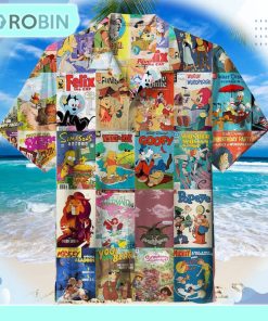 Vintage Cartoon Collage Hawaiian Shirt Vintage Cartoon Collage Hawaiian Shirt