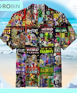 Vintage Horror Comic Book Covers Hawaiian Shirt