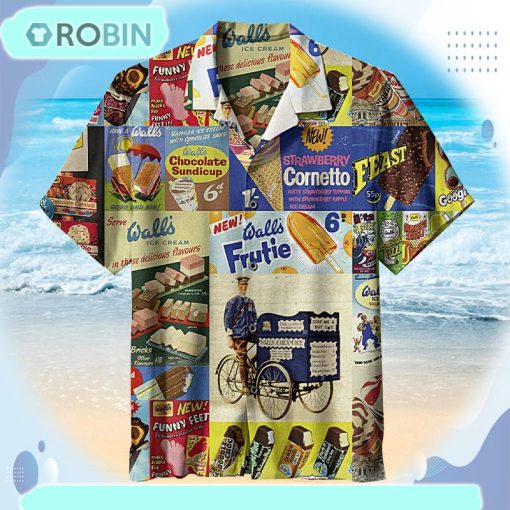 Vintage Ice Cream Unisex Hawaiian Shirt