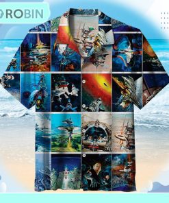 Vintage Sci-Fi Space Battle Alien Comic Art Unisex Hawaiian Shirt