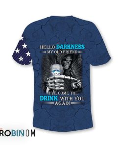 Vintage Skull Busch Light 3D All Over Printed T-Shirt