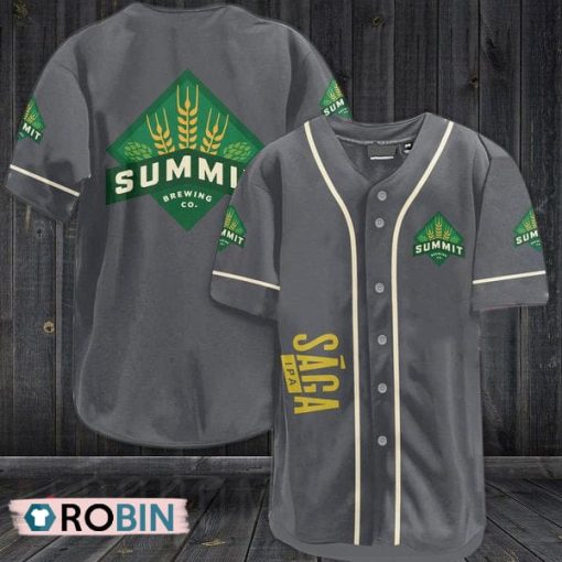 Vintage Summit Saga IPA Beer Baseball Jersey Shirt Style