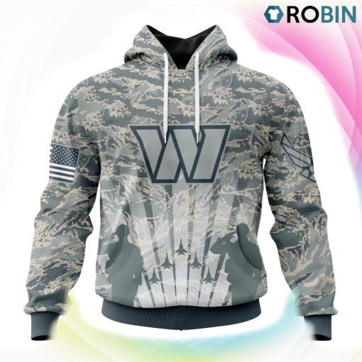 Washington Commander NFL Honor US Air Force Veterans 3D Hoodie