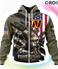 Washington Commander NFL Honor Veterans And Their Families 3D Hoodie