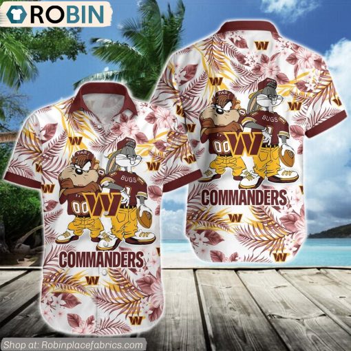 Washington Commanders Taz And Bugs NFL Teams Hawaiian Shirt