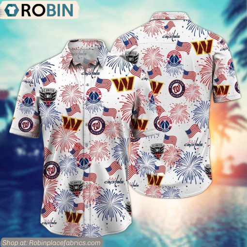 Washington D.C. Metro Area Sports Happy 4th Of July Hawaiian Shirt – Copy