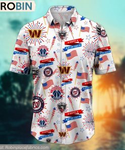 Washington D.C. Metro Area Sports Happy 4th Of July Hawaiian Shirt Washington D.C. Metro Area Sports Happy 4th Of July Hawaiian Shirt