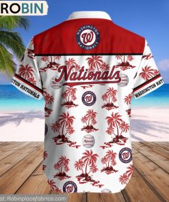Washington Nationals Palm Island Pattern MLB Hawaiian Shirt Washington Nationals Palm Island Pattern MLB Hawaiian Shirt