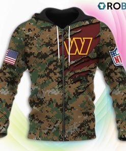 Washington Redskins NFL Honor US Marine Veterans 3D Hoodie Washington Redskins NFL Honor US Marine Veterans 3D Hoodie