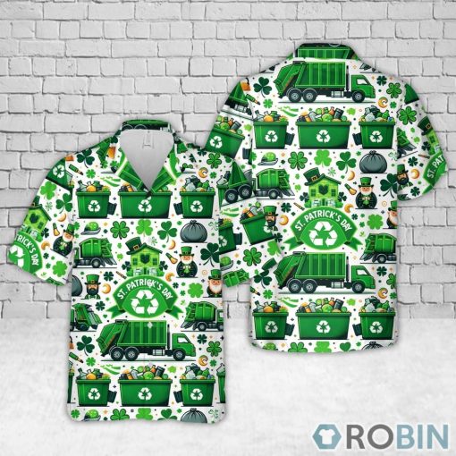 Waste Management St. Patrick’s Day Hawaiian Shirt