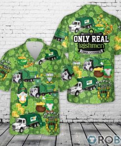 Waste Management St. Patrick’s Day Shamrock Hawaiian Shirt