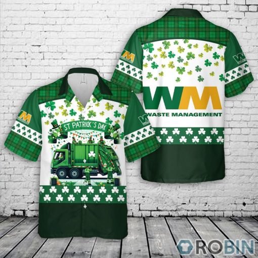 Waste Management St Patrick’s Day Summer Hawaiian Shirt