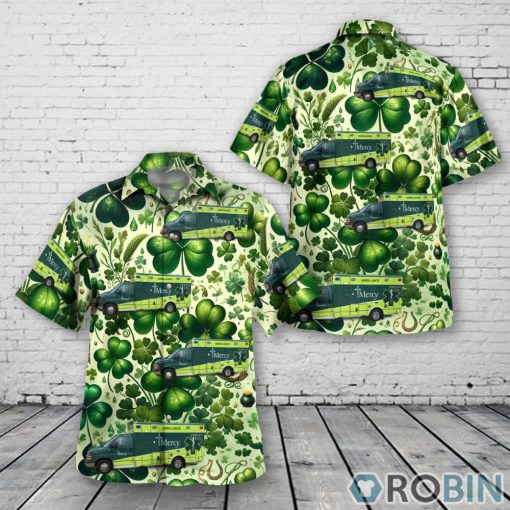 West Des Moines, Iowa, Mercy Medical St Patrick’s Day Hawaiian Shirt
