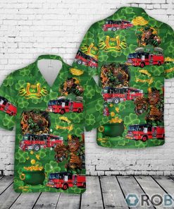 Westborough Fire Department, Massachusetts St Patrick’s Day Hawaiian Shirt