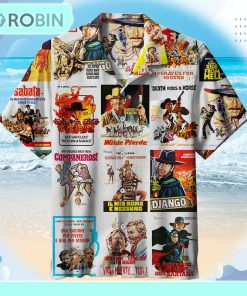 Western Wild West Cowboys & Indians Vintage Action Movie Unisex Hawaiian Shirt Western Wild West Cowboys & Indians Vintage Action Movie Unisex Hawaiian Shirt