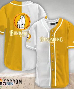 White And Yellow Split Bundaberg Baseball Jersey Shirt Style