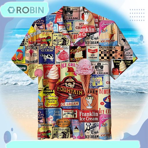 Will take you back to the good old days when ice cream was just a nickel. Unisex Hawaiian Shirt