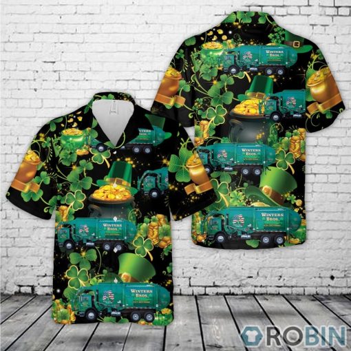 Winters Bros. Waste Systems, St Patrick’s Day Hawaiian Shirt