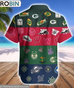 Wisconsin Logo History Hawaiian Shirt