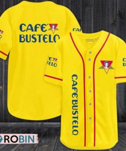 Yellow Café Bustelo Baseball Jersey Shirt Style