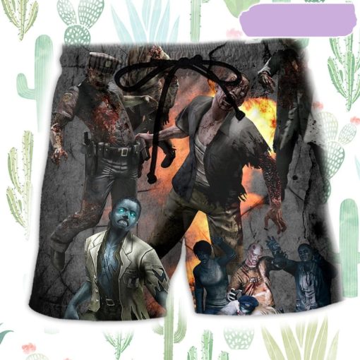 Zombie Apocalypse So Cool Beach Short, Gift for Holiday Summer