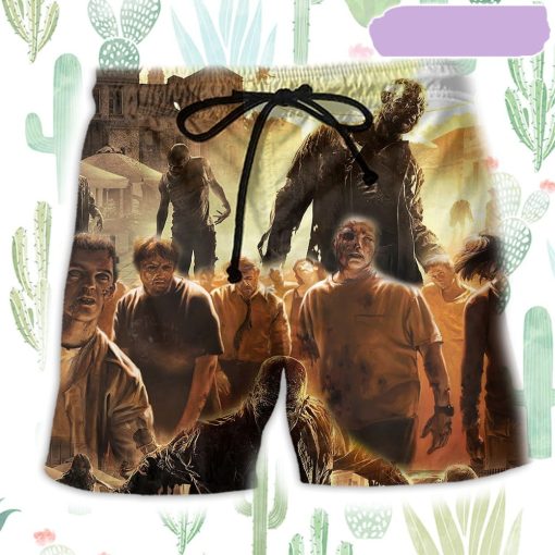 Zombie Scare Cool Style Beach Short, Gift for Holiday Summer