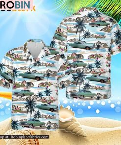 1963 Chevy Impala Lowrider Green Hawaiian Shirt
