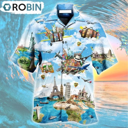 Airplane Travel World Whole Life Hawaiian Shirt, Gìt for Summer Shirt