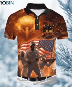 All Over Printed U.S Veteran Polo Shirt