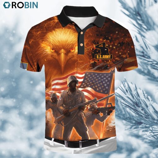 All Over Printed U.S Veteran Polo Shirt