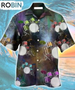 Amazing Drums Galaxy Style Hawaiian Shirt, Gìt for Summer Shirt