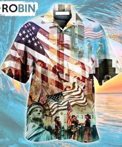 America Never Forgotten Tower Challenge Statue of Liberty Hawaiian Shirt, Gìt for Summer Shirt