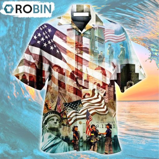 America Never Forgotten Tower Challenge Statue of Liberty Hawaiian Shirt, Gìt for Summer Shirt