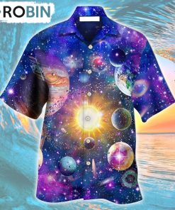 Astronomy Galaxy Colorful Solar Hawaiian Shirt, Gìt for Summer Shirt