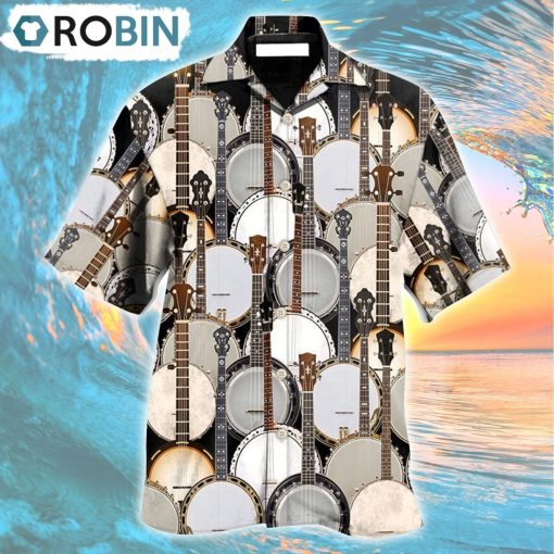 Banjo Love Music Pattern Hawaiian Shirt, Gìt for Summer Shirt
