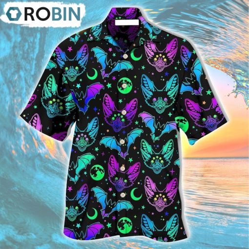 Bat Neon Magic Hawaiian Shirt, Gìt for Summer Shirt